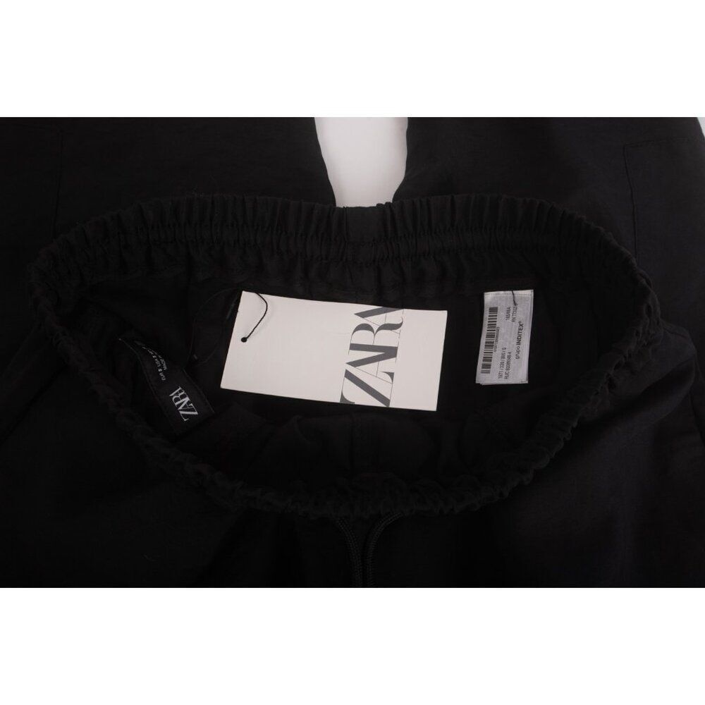 Zara Womans Cargo Jogger Pants Size S Black High Elastic Waist 1971/320 NWT - Picture 6 of 7
